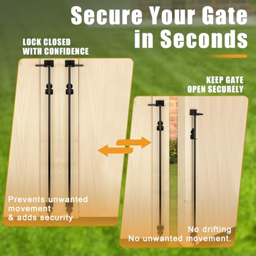 36" Gate Drop Rod for Double Wooden or Chain Link Fence Gates - size: 36" (2 PACK)