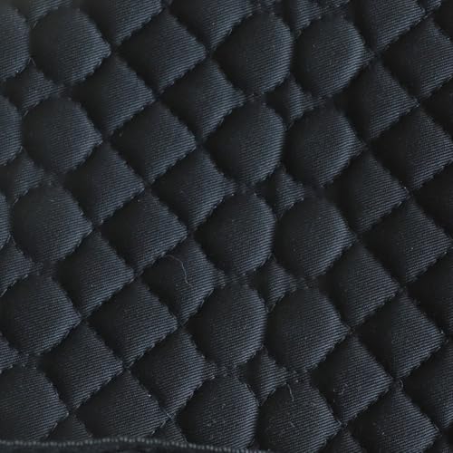 Woolous Dressage Saddle Pad, English Saddle Pad with Sheepskin Trim, Lambskin Wool Fleece Lining, Square Saddle Pad for Equestrian Riding, Comfortable & Shock Absorbing - color: Black/Beige