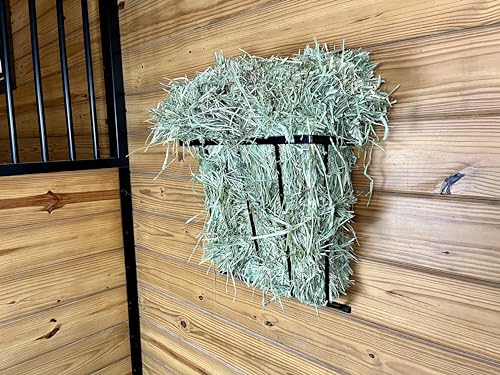 Dutch Ranch Heavy Duty Steel Wall Hay Rack, Black, 18.5" Long