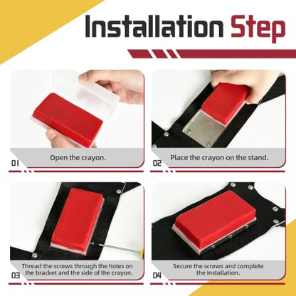 Ram Breeding Marking Harness for Sheep & Goat, 3 Pack Mating Crayon Block - color: Red