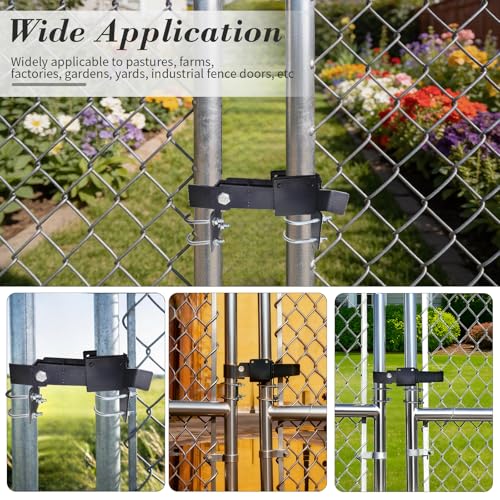 Heavy Duty Chain Link Double Gate Latch for 1-3/8 Inch Frames