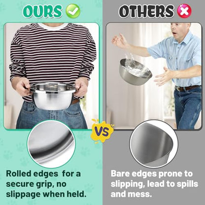 MEWTOGO 2 Pcs 1 Gallon Food Grade Stainless Steel Large Dog Bowls - size: 1 Gallons