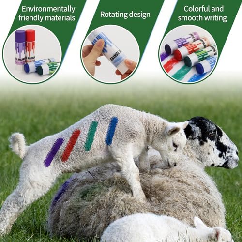 Livestock Marker Crayon 8PCS Waterproof Animal Marking Crayon