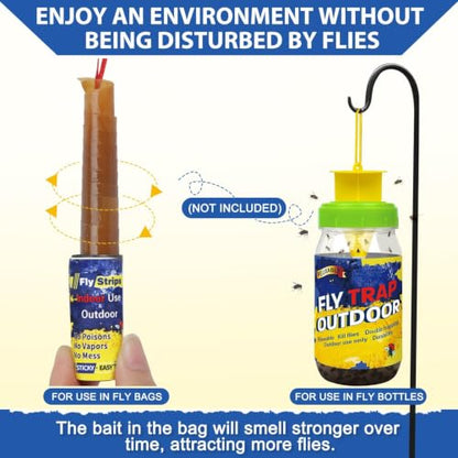 10 Pack Fly Trap Bait Refills, 10x30g Magnet Biting Attractant for Outdoor - size: 10 pack