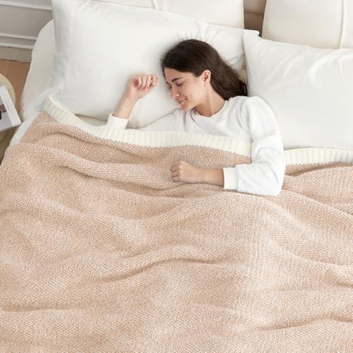 Snuggle Sac Twin XL Bed Blanket 66x90 inches, Super Soft Warm Beige Blankets for Bed, Living Room, Luxurious Microfiber Blanket Dupes, Heather Beige, 66x90 inches - color: Heather Beige, size: Twin-XL (66"x90")