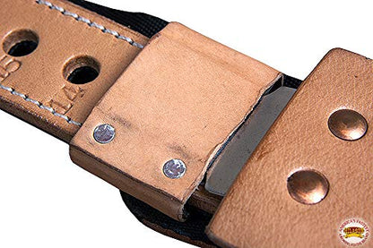 HILASON Tan Leather Saddle Fender Pair with Hobble Strap - color: black