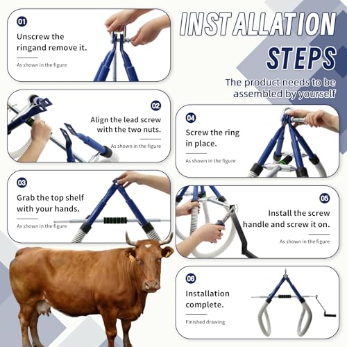 4410LB Cow Hip Lift, Reinforced Adjustable Cattle Lifting Clamp