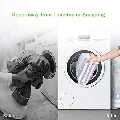 OTraki 2 PCS Mesh Laundry Bags, 16 x 20 inch Net Washing Bag with Zips Laundry Bags for Washing Machine Delicates Laundry Bag for Socks Bra Stockings Garment Underwear - size: M: 40x50CM