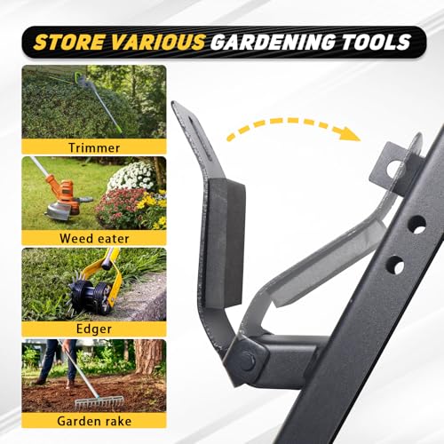 Black 3 Place Trimmer Weed Eater Rack for Open & Enclosed Trailer - size: 3 lock