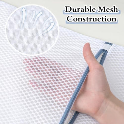 Heavy-Duty Honeycomb Mesh Laundry Bags 5-Pack (16x20 Inch) | Delicates Protector for Lingerie & Baby Clothes - size: L5