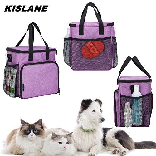 Pet Grooming Storage Bag, Organizer for Dog & Cat Supplies (Purple) - color: Purple