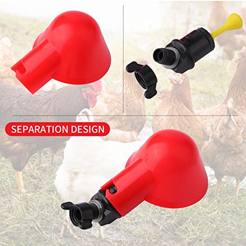 12Pack Chicken Waterer Cups,Poultry Water Cups,Automatic Poultry Waterer for DIY Poultry Quail Duck Chicken Bird Drinker