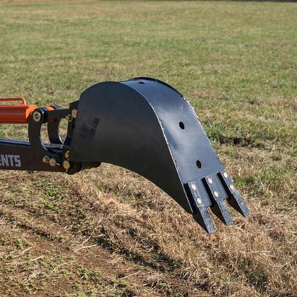 Titan Attachments 14in Wide Backhoe Bucket, 3-Carbon Steel Teeth, Hydraulic Tilt Backhoe & Excavator Attachment - size: 14"