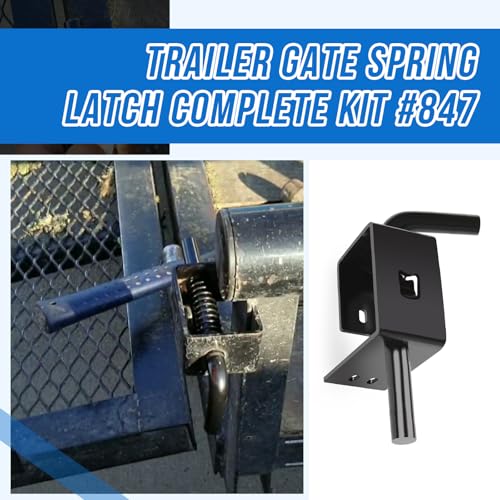 Trailer Gate Spring Latch,Anti-Rust Black Coating,Strong Steel,1Pc