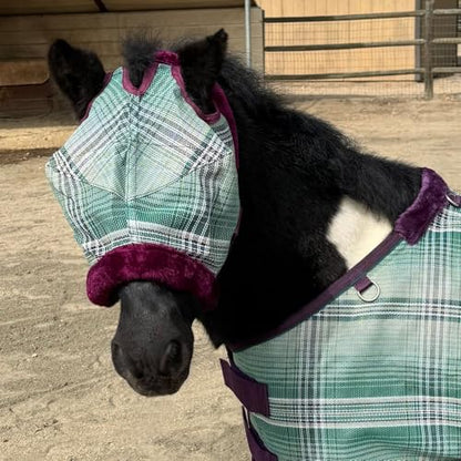 Kensington Mini Fly Mask w/Fleece Trim Size: Mini A Color: 2019 - Imperial Jade - color: 2019-imperial Jade, size: A-Small
