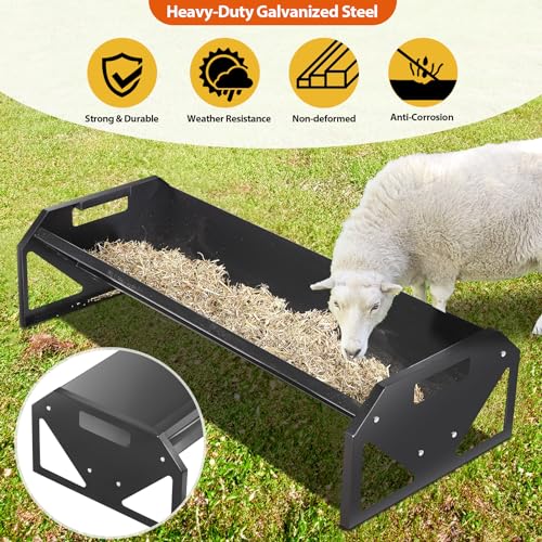 Pasture Feeder 44.2" Long, Livestock Feeder for Farms