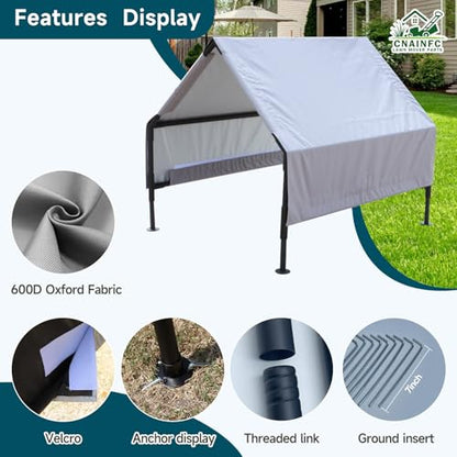 Robot Mower Garage，Shelter for All Mowers，Thickened Polyester Oxford Cloth - color: Gray