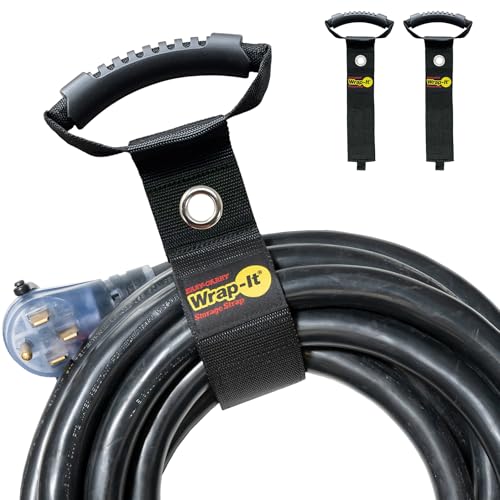 Easy-Carry Wrap-It Storage Straps - 22" (2-Pack) Black - color: Black, size: 22" (2 Pack) with Grommet