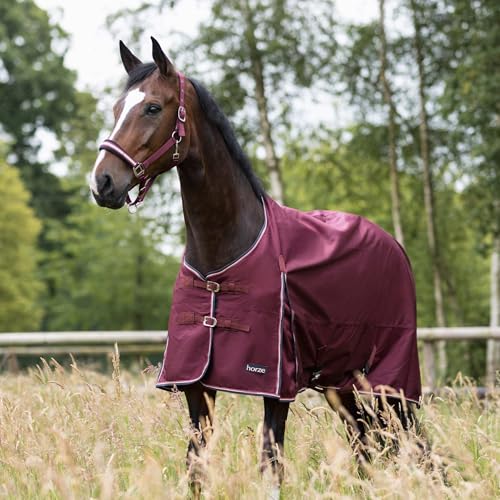 Horze Glasgow Waterproof Turnout Blanket - Lightweight No-Fill Rain Sheet - color: Blue, size: 75 in