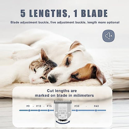 2PCS Adjustable 5 in 1 Replacement Blades Compatible with Wahl 5 in1 Clipper Bravura, Chromado, Creativa, Figura, Motion, Supergroom Dog Grooming Clippers - color: Black-2
