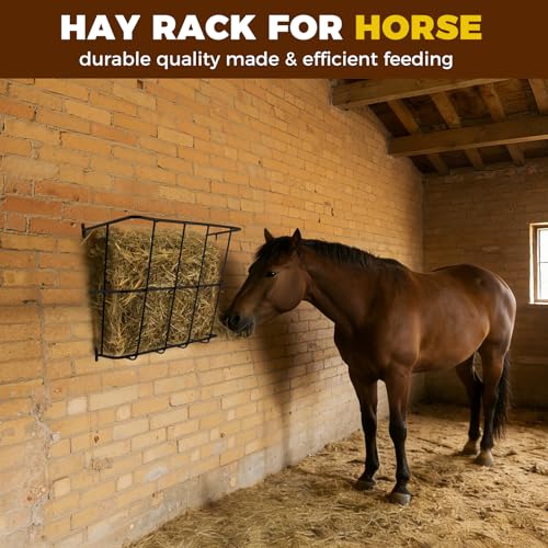 Hay Feeder,Heavy Duty Wall Mounted Hay Rack Detachable Sided Hay Holder for Horses, Goats,Sheep and Livestock,20 Gallons Large Capacity - size: 20 Gallon