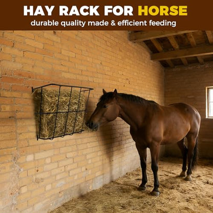 Hay Feeder,Heavy Duty Wall Mounted Hay Rack Detachable Sided Hay Holder for Horses, Goats,Sheep and Livestock,20 Gallons Large Capacity - size: 20 Gallon