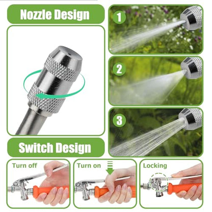 Sprayer Wand Replacement, 29 Inch All Metal Pump Spray Wand - color: 29 Inches Pump Sprayer Wand - Orange Handle