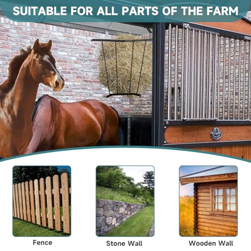 Corner Hay Rack Carbon Steel Hay Feeder Blanket Holder 23.3 x 13.2 x 21.7In Wall Mounted Hay Rack Hay Feeder for Horses Goats Farm Indoor and Outdoor Use
