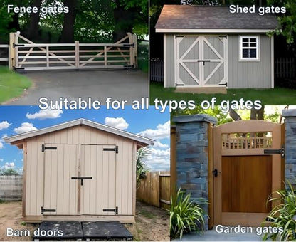 13" Heavy Duty Gate Hinges,900 Lbs Capacity,180° or 90° Smooth Open