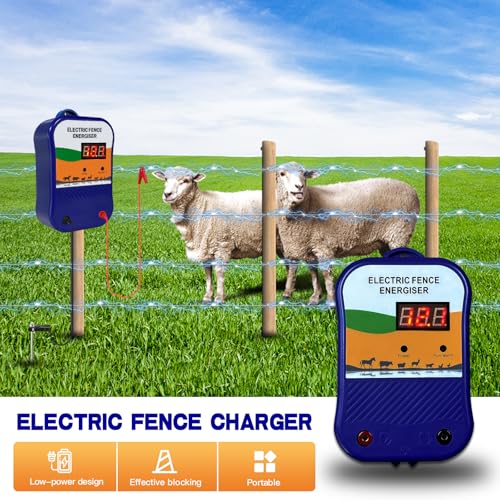 1.5 J Electric Fence Charger, Energizer for Cattle Bear Horse