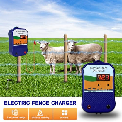 1.5 J Electric Fence Charger, Energizer for Cattle Bear Horse