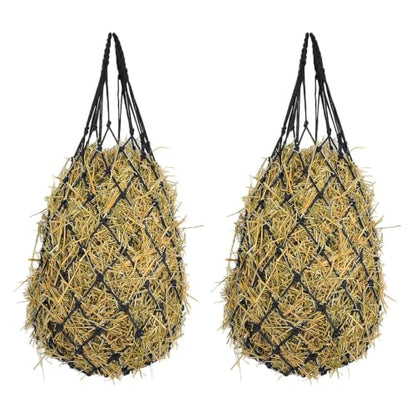 2 Pack Hay Bags for Horses, Large Slow Feed Hay Nets with Durable Mesh | Round Bale Horse Hay Feeder for Stable Stall Paddock