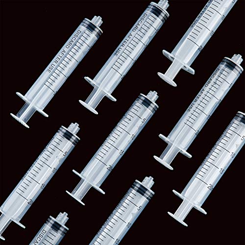 TecUnite 20 ml 20 Pack Plastic Syringes Without Needle for Liquid and Craft - size: 20 ML