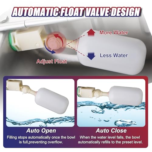 NYXOVA Automatic Animal Drinking Water Bowl, 304 Stainless Steel Livestock Waterer with Float Valve for Horse, Cattle, Goat, Sheep, Pig and Dog（with Drainage Hole）
