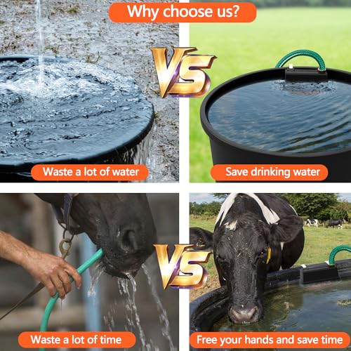 Water Trough Float Valve for Stock Tank, Automatic Control Waterer Level for Livestock Horse Chicken Animal Fish Pool with Hose Metal Connector & Ptfe tape （1 pack） - style: Stock Tank Float Valve-1PCS