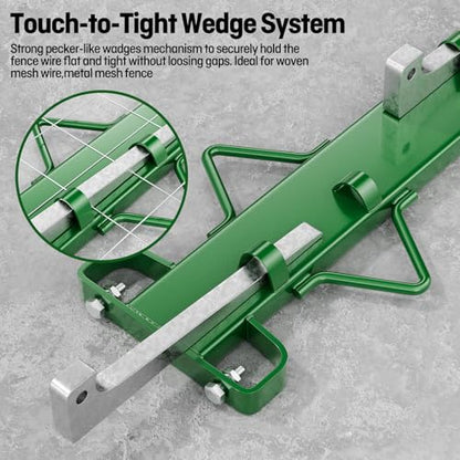 4ft Heavy-Duty Fence Stretcher Bar with Wedges | Heavy-Duty Steel Fence Puller for Tightening Woven&Welded Wire,Ideal for Cattle,Horse Enclosures,Post Installation - size: 92 Inch