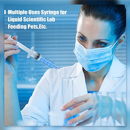 Zhengmy 100 Pack Bulk Plastic Syringe with Slip Tip, 5 ml