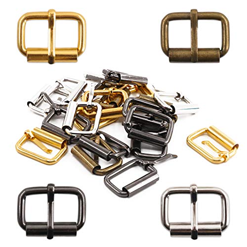 1 inch 25mm Metal Belt Buckle Hardware Assortment Webbing Strap Loops Clasp for Belt Craft DIY Accessories - style: Roller Pin Buckles
