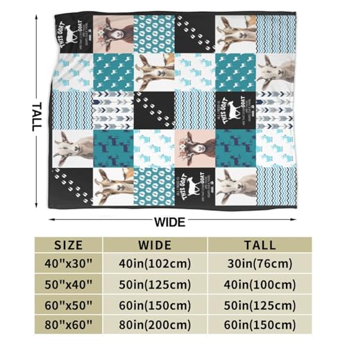Super Soft Warm Goat Animal Throw Blanket - Cozy Plush Fluffy Sheep Lightweight Fleece Flannel Gifts for Women, Girls, Kids & Adults - 60"X50" - color: Goats, size: 60"x50"
