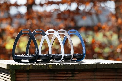 LeMieux Vector Control Stirrup - New Generation - Spring Loaded Hinged Arm - Cross Track Grip Surface - color: Rose Gold