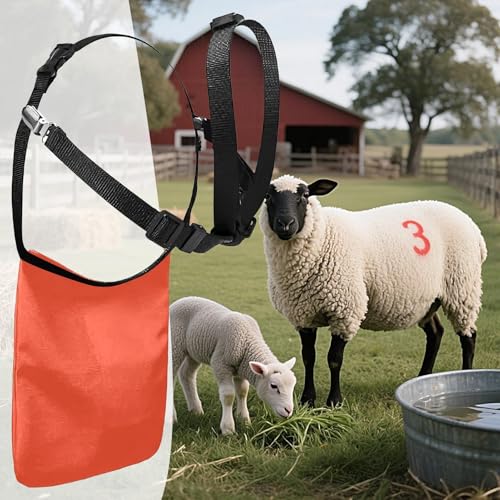 Goat Apron Anti Breeding, Adjustable Sheep Skirt Control Harness for Livestock, Anti Mating Protector for Goats Rams Sheep, Durable Farm Breeding Control Gear for Pasture Livestock Management