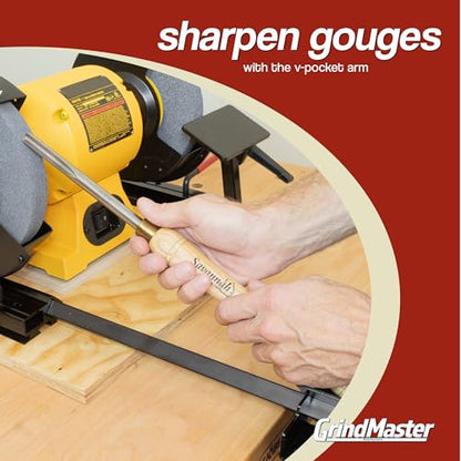 GrindMaster Lathe Tool Sharpening Jig with Quad Setup 8" - size: for 8 inch Grinders