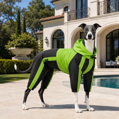 Pet Apparel Large Dog Clothing Raincoat Pet Clothes Rain Coat For Big Large Dogs Red Green Waterproof (L-XS, Green) - color: Green, size: L-XS (Medium Dog ~20lbs)