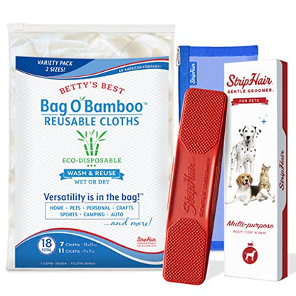 StripHair Pet & Home 3 Piece Kit, Dog Cat, Coat Grooming