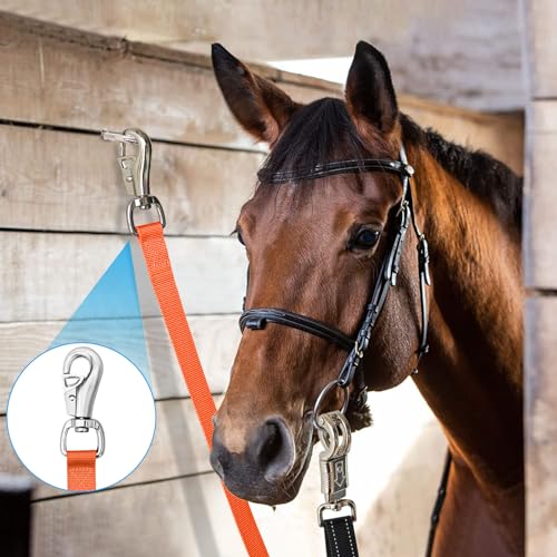 Cross Ties for Horse, Heavy Duty Nylon Trailer Tie - color: Orange