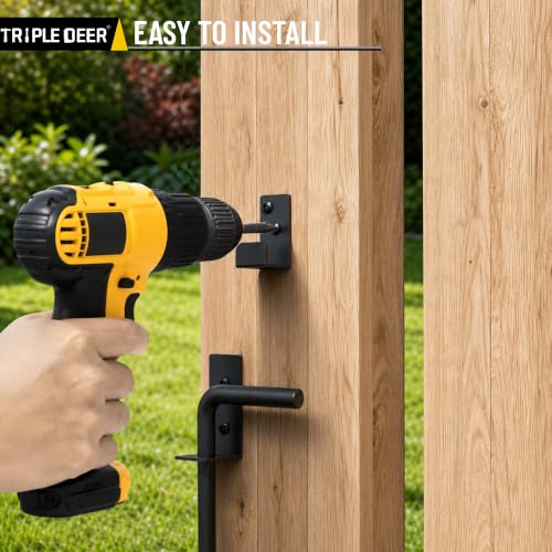 36" Heavy Duty Cane Bolt Gate Drop Rod Extra Thick Ground Latch 2 Pack - color: 36 Inch
