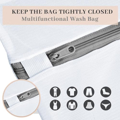 36 Pieces Mesh Laundry Bags Fine Mesh Wash Bags with Zipper Machine Washable Lingerie Bags for Washing Delicates Clothes Garment Underwear Blouse Hosiery Socks Travel, 16 x 20 Inches (Gray) - color: Gray, size: 16 x 20 inches