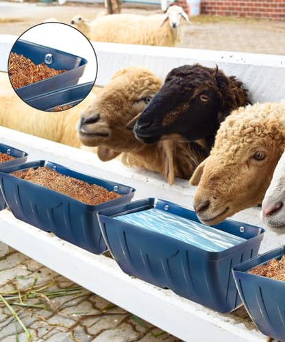Chicken Feeders, 2 Pack, Duck Feeders and Waterers, Hanging Poultry Water Feeder, Livestock Fence Feeder, Feed Trough and Waterer Bucket with Clips, Blue - color: 2 Pack Blue