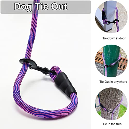 12FT Dog Tie-Out Rope + Bungee Dog Leash Extension
