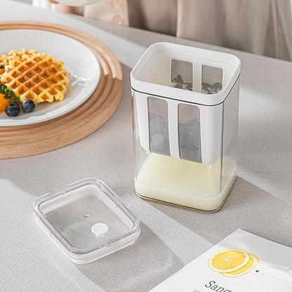 Greek Yogurt Strainer, 1800ml Fine Mesh Strainer with Bag & Lid - size: 1800ML